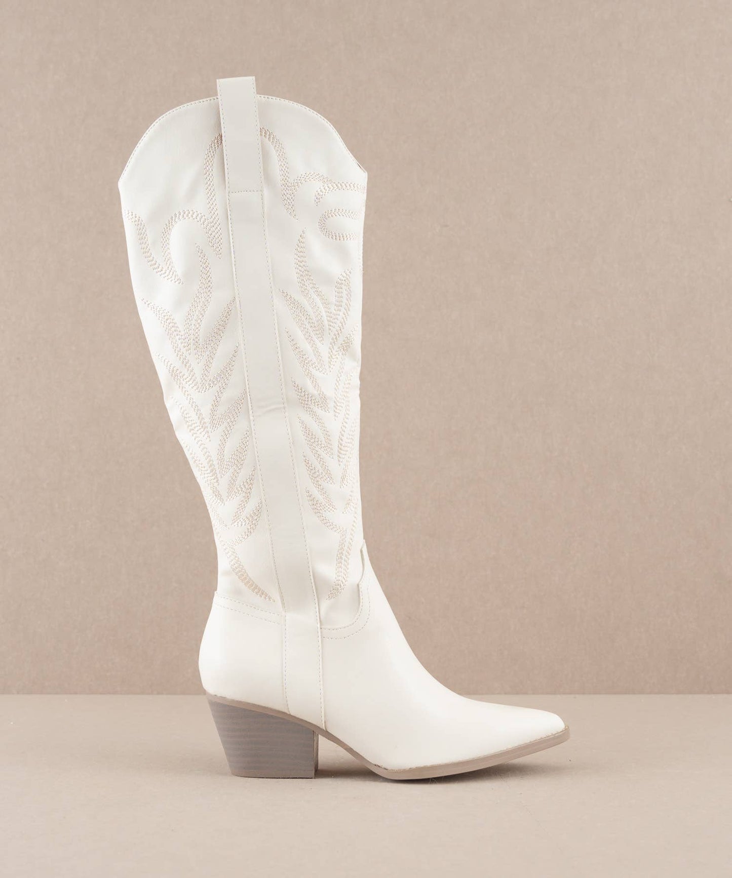 The Samara White | Embroidered Western Tall Boot