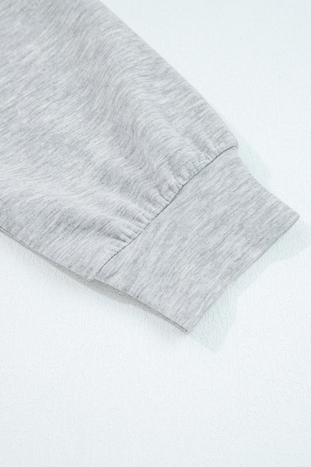 Light Grey Zip Collar Long Sleeve Top Drawstring Pants Set