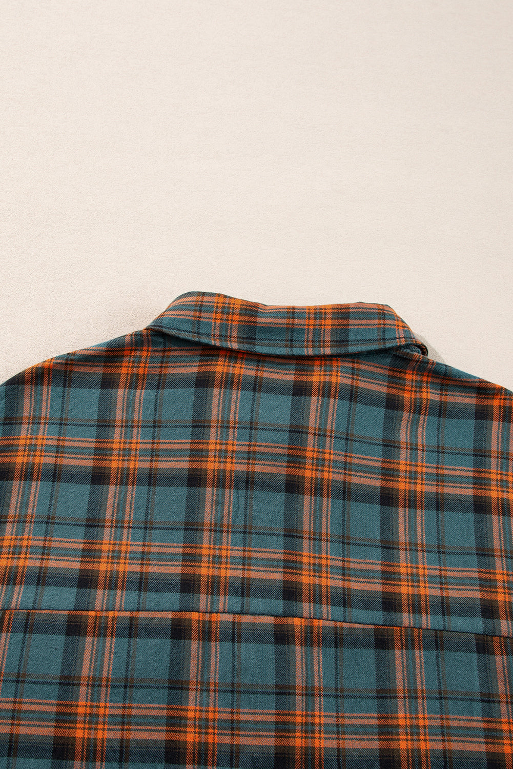 Red Plaid Long Sleeve Distressed Hem Shirt Shacket