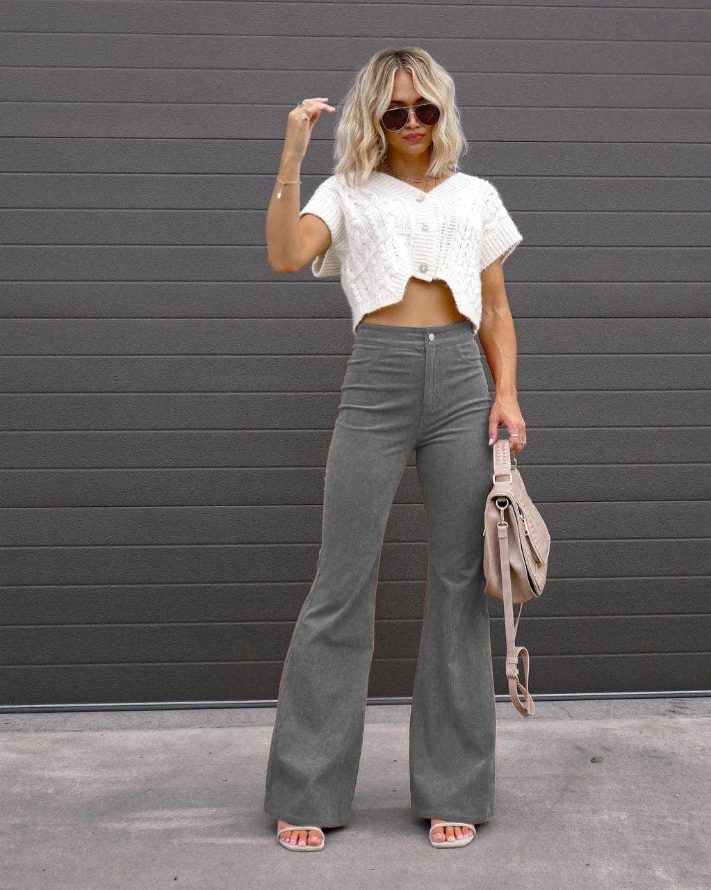 Sweetkama Casual Style Solid Color Ladies Daily Trousers