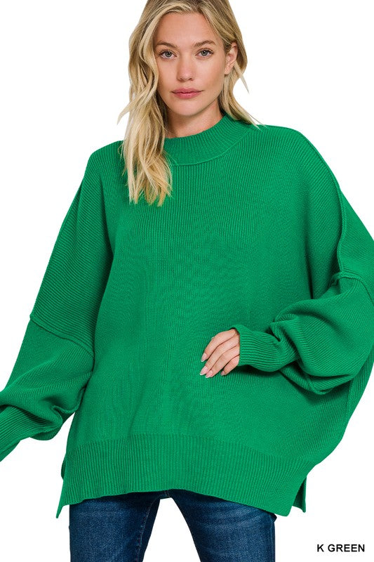 Side Slit Oversized Sweater