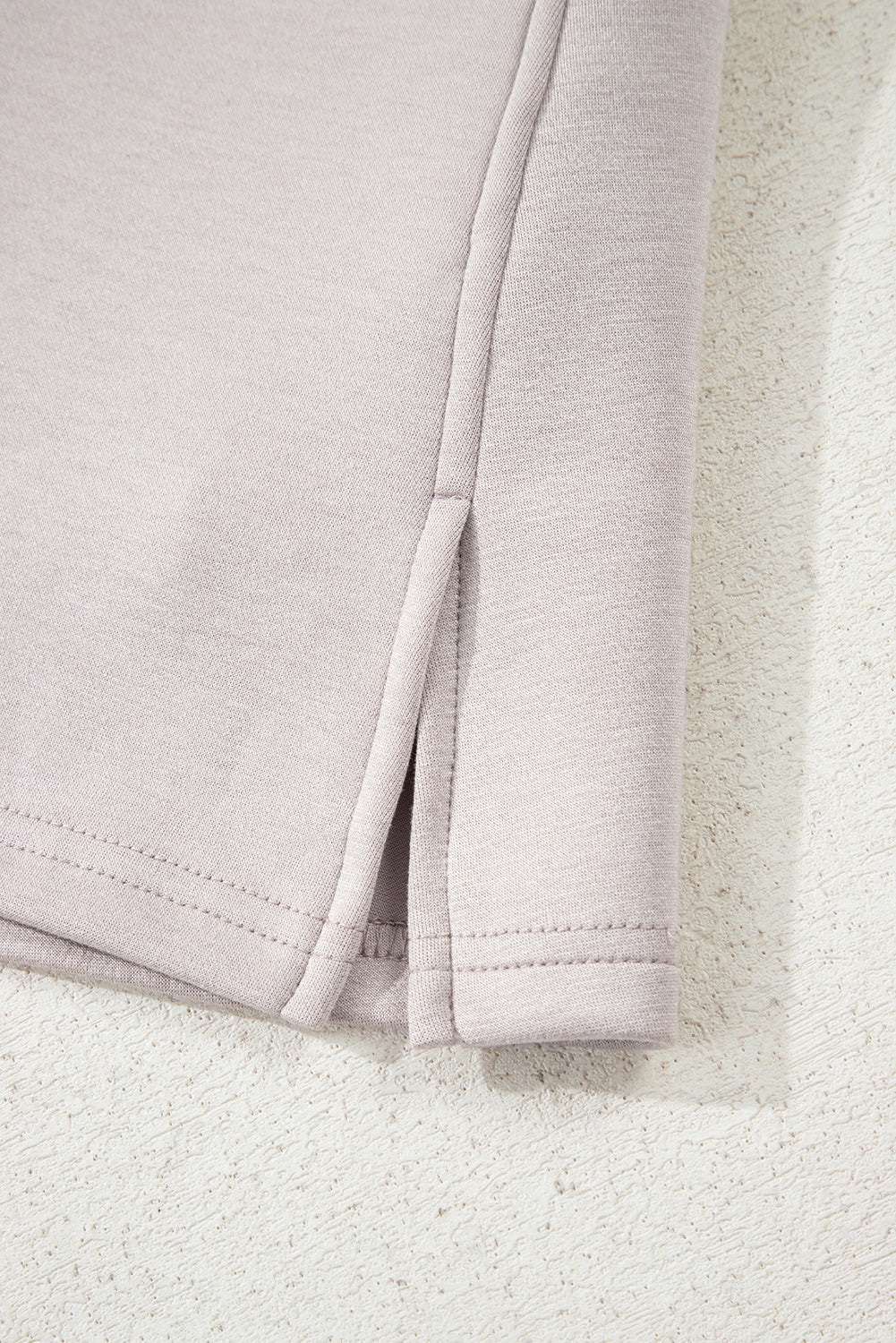 Jet Stream Solid Color Drop Shoulder Pullover Drawstring Mini Skirt Set