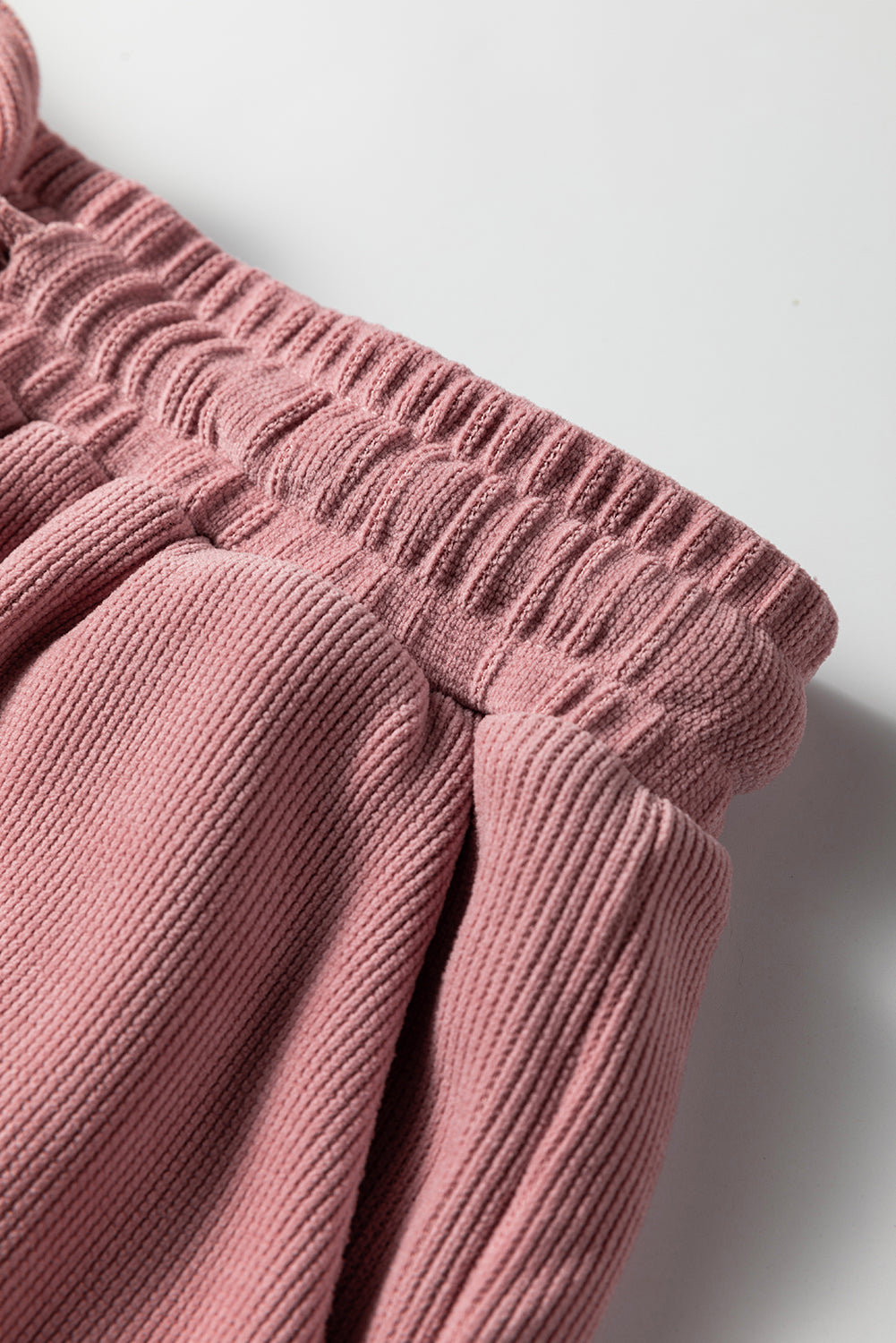 Jet Stream Textured Knit Drop Shoulder Pullover Drawstring Shorts Set