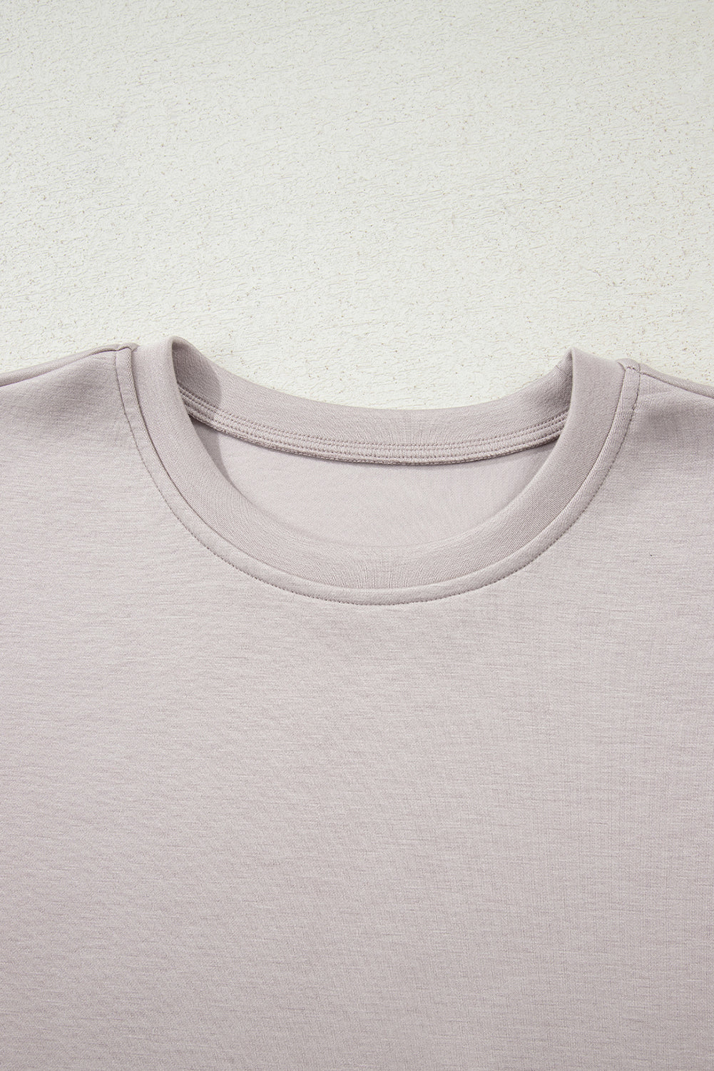 Jet Stream Solid Color Drop Shoulder Pullover Drawstring Mini Skirt Set