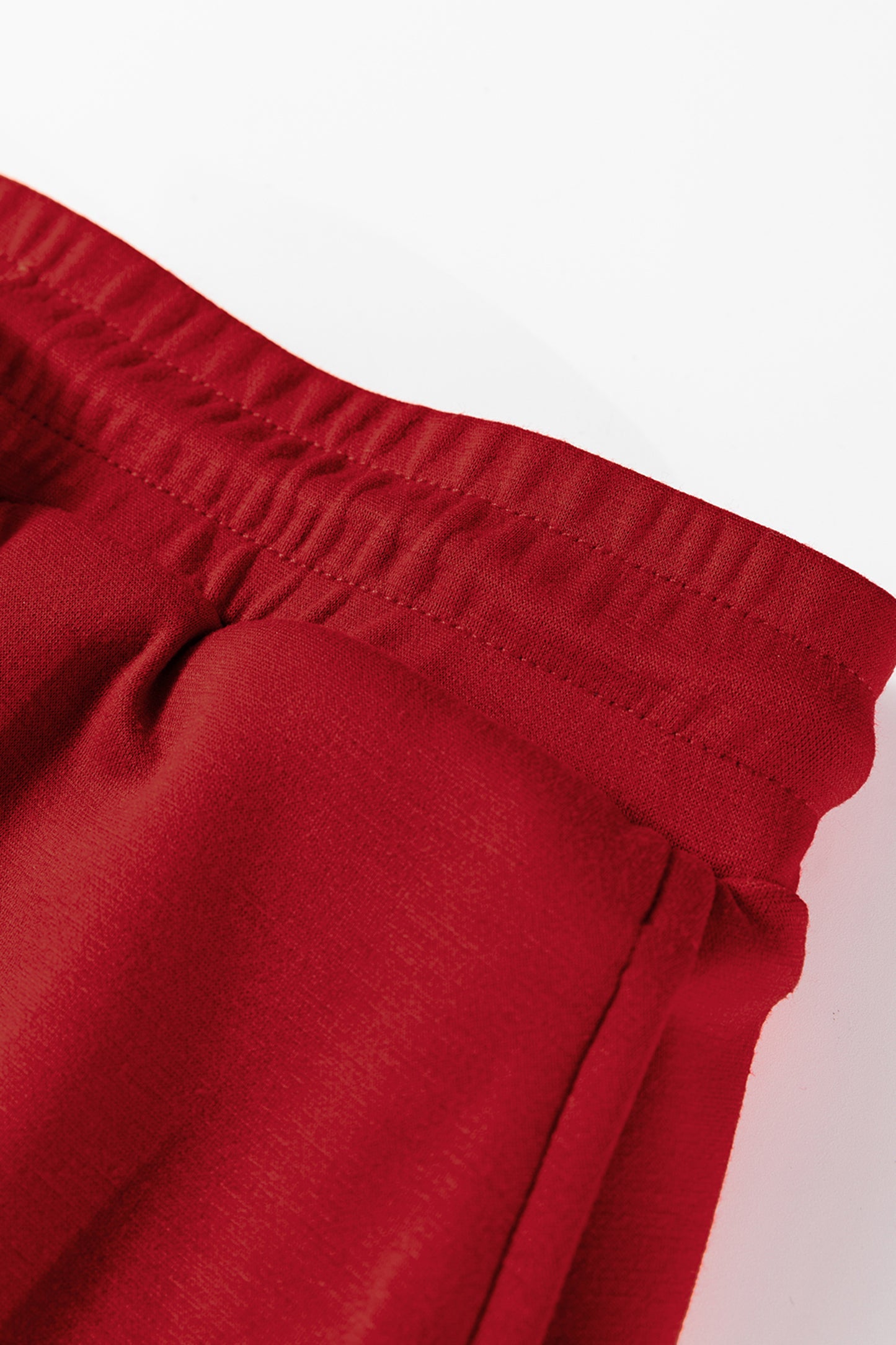 Jet Stream Solid Color Drop Shoulder Pullover Drawstring Mini Skirt Set