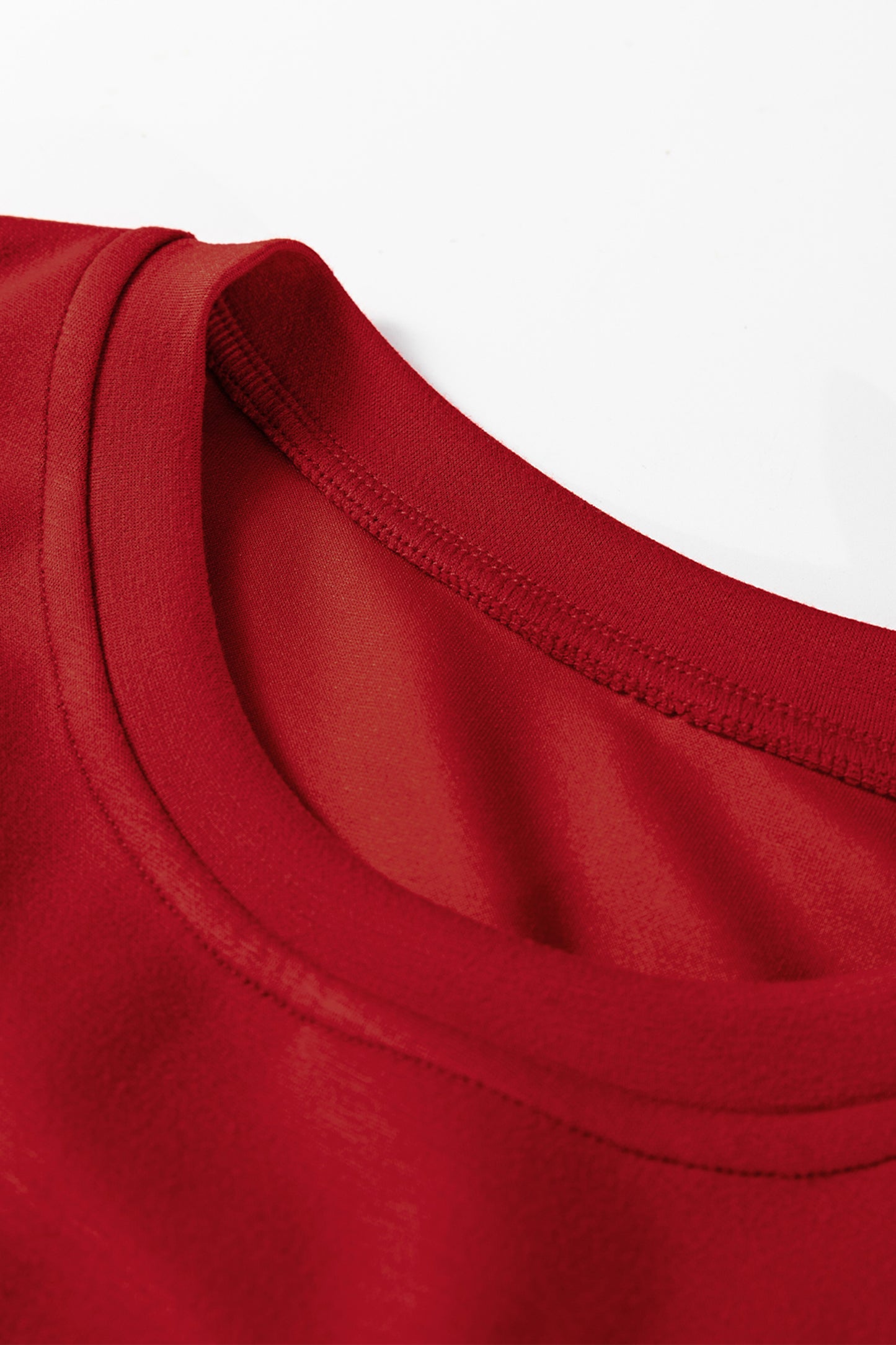 Jet Stream Solid Color Drop Shoulder Pullover Drawstring Mini Skirt Set